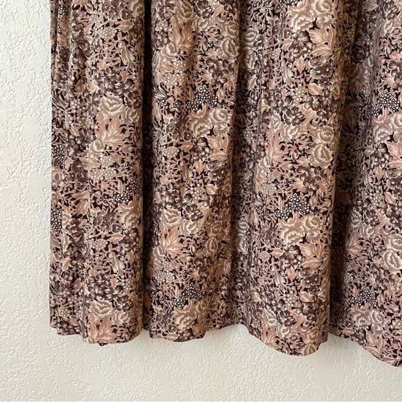 Vintage French Cottagecore Prairie Floral Skirt Modal Modest Dainty Pleated - Picture 6 of 10